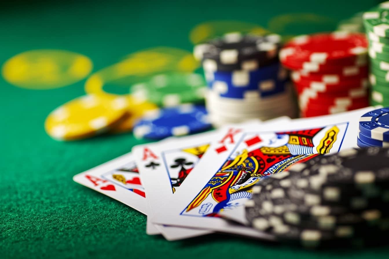Poker table.