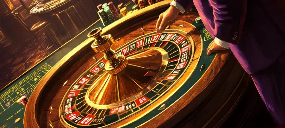 a person playing roulette