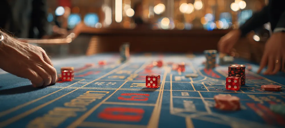 people placing bets on a craps table