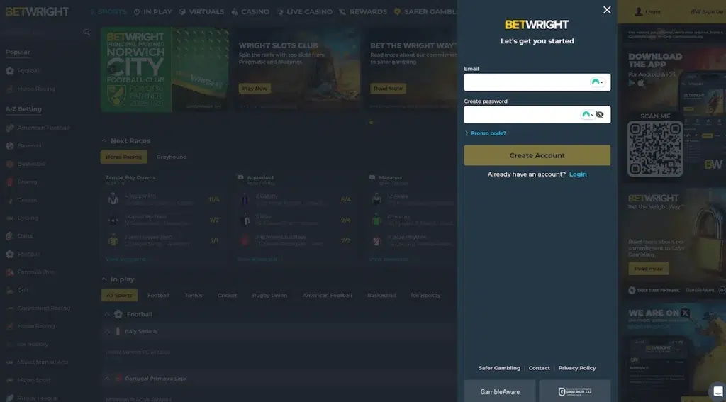 Betwright-signup image