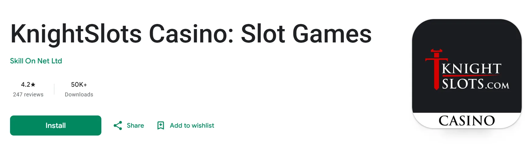 Mobile app Knight Slots